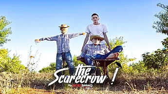 A hot and dirty farmer using his scarecrow for blowjobs and anal pleasure uppish dick