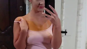 Mia Piper (aka Hazel Grace) masturbates in front of mirror