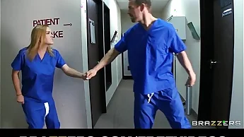 Slutty beauteous nurse sneaks off at work to bang a sanatorium intern