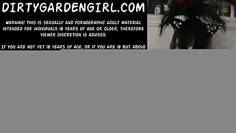 Dirtygardengirl enormous pink dildo in her anal hole prolase